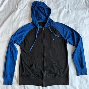 Men’s authentic Apple Company Store Zip Up Hoodie blue/grey Medium